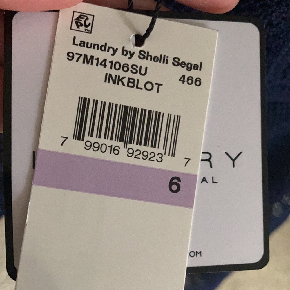 Lovely - Laundry by Shelli Segal Los Angela’s - Size 6 Navy Blue Lace Dress - Picture 14 of 16